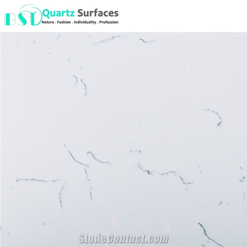 White Marble Looking Artificial Quartz Stone Slabs