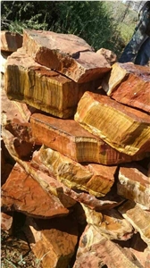 Yellow Tiger Eye Quarry Semiprecious Stone Laminated Panels