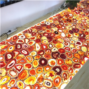 Nature Stone Red Color Semi Precious Stone ,For Wall Panel& Wall Background