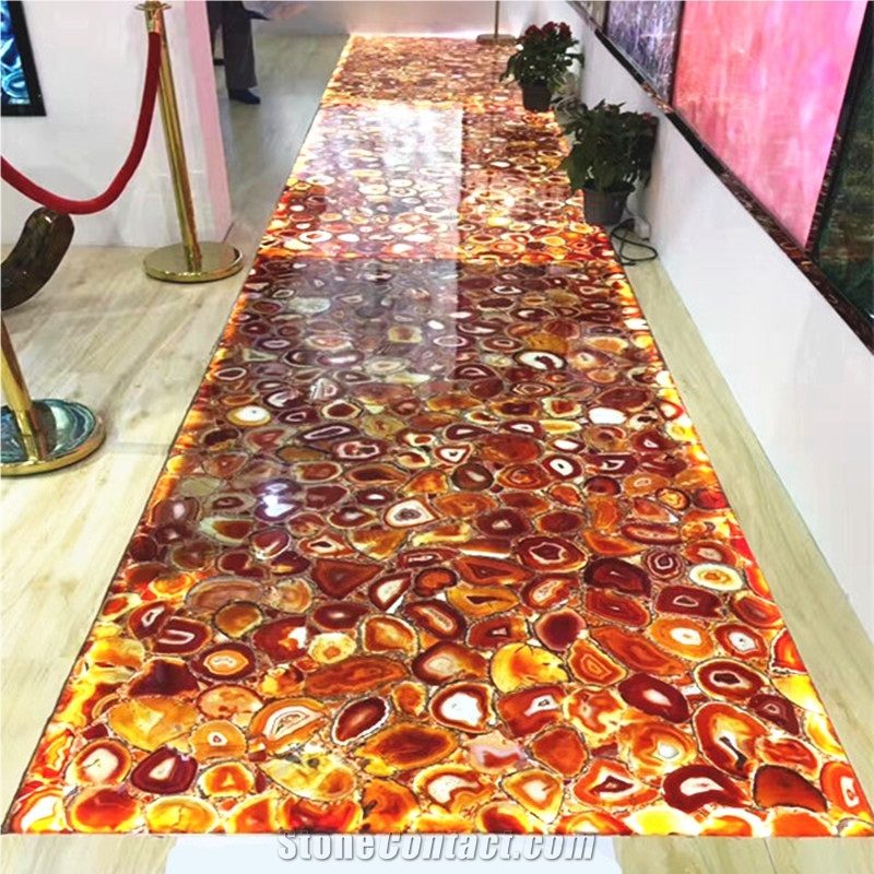 Nature Stone Red Color Semi Precious Stone ,For Wall Panel& Wall Background