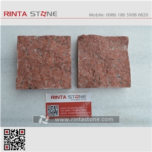 Chinese China Red Deep Granite Stone Street Paving Cubestone