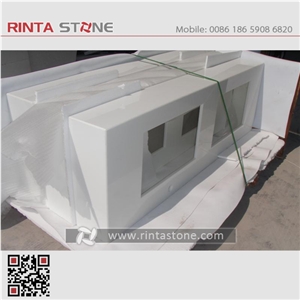 Nano 3 White Glass Countertops Bath Top