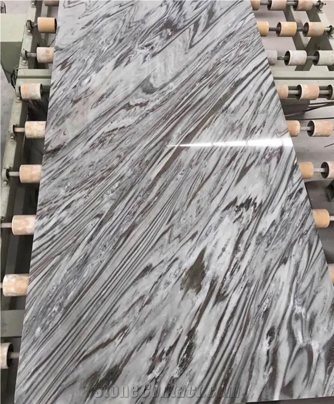 China Factory Vein Cut Serpeggiante Blue Wood Marble