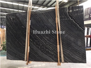 Ancient Wood Marble Kenya Black Marble Slabs Stone Tile For