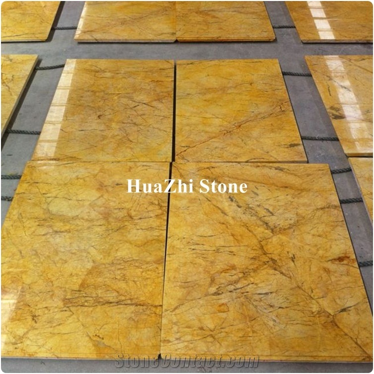 Floor Tiles Slabs Golden Goose Feather Yellow River Beige Gold Marble