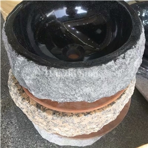 Natrual Nero Granite Wash Basin&Sink