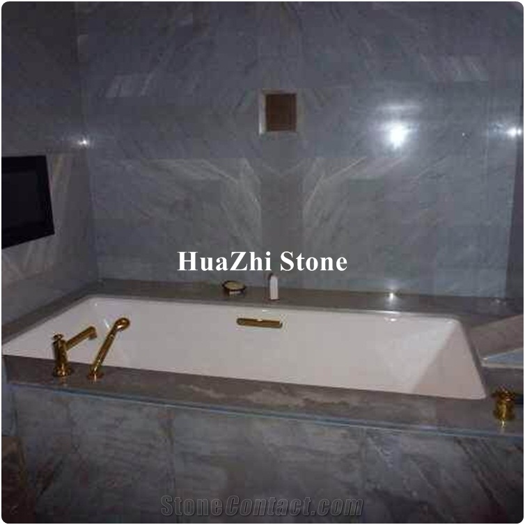 Popular Marble with Grey Wave Veins Of Blue Bayrou Stone Bath Top