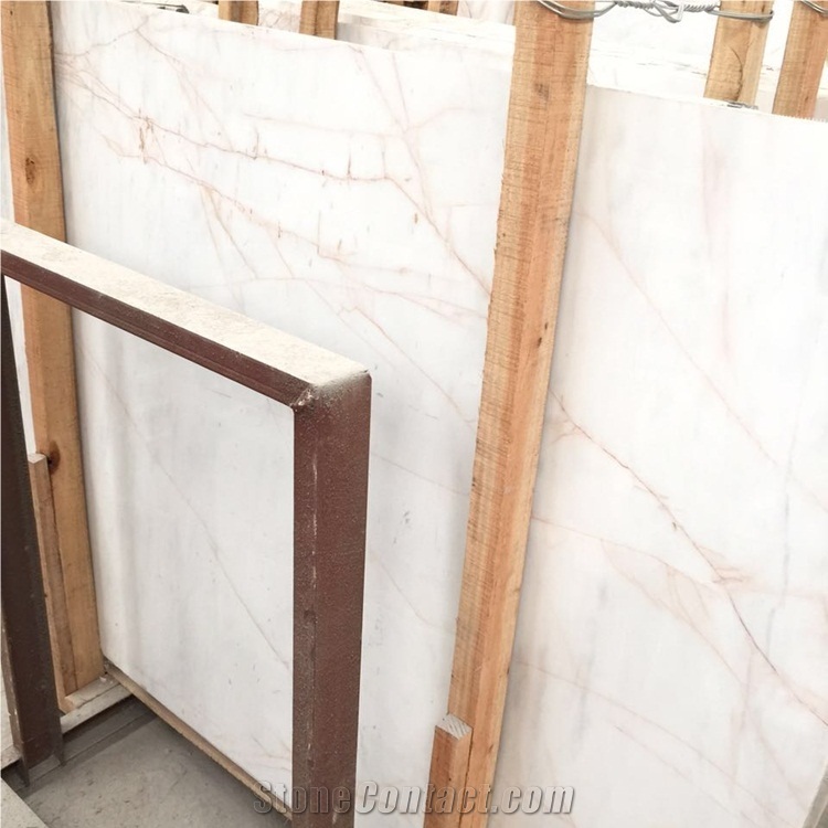 White Marble and Red Vein the Red White Jade Stone Price Walling Tile
