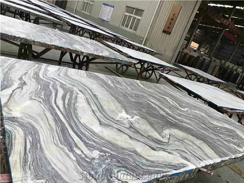 Fantasy Grey and White Marble Tiles,Paniting Polished Wall &Floor Tile