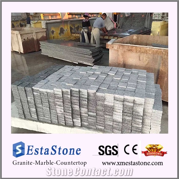 Chinese New Grey Granite Hubei G603 Cube Paving Stone