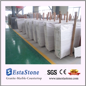 Chinese White Oka/Wooden Marble Slabs for Walll Cladding and Floor