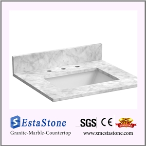 High Polshed Bianco Carrara White Countertops & Vanity Tops