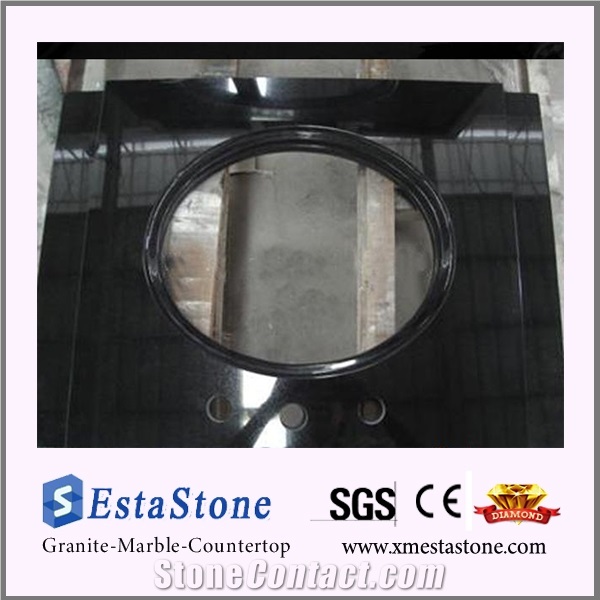 Hotsales China Shanxi Black Granite Vanity Top for Washroom