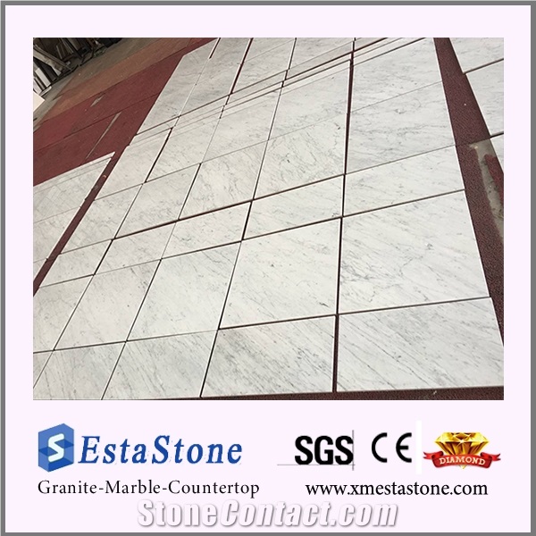 Italy Carrara White Marble Tiles For Wall Floor Decoration