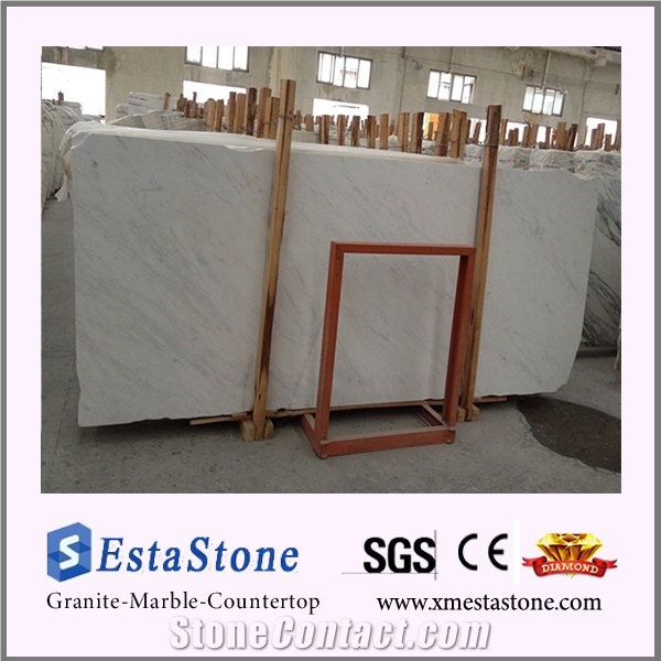 Luxury Natural Polished Ariston White Marble Slabs for Cut-To-Size
