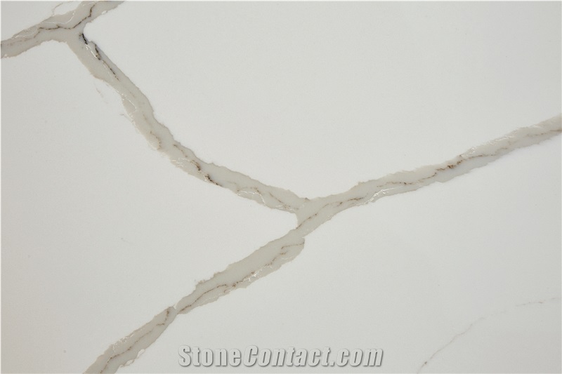 Calacatta White 04 Vm Quartz Tiles & Slabs,Engineered Stone
