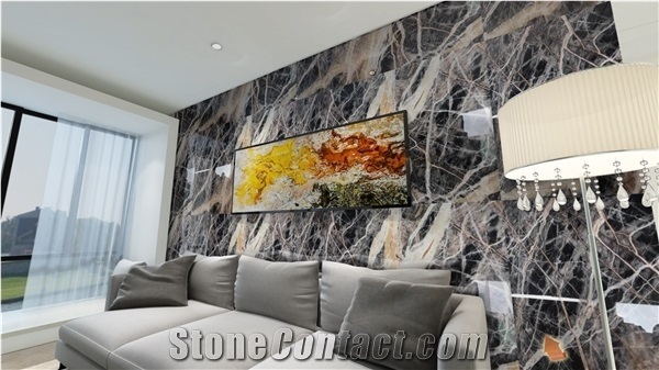 Polished Marble Black Jungle Marble Tiles&Slabs Flooring&Walling