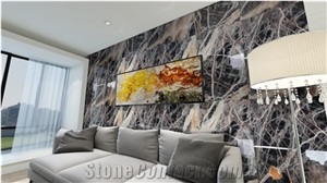 Polished Marble Black Jungle Marble Tiles&Slabs Flooring&Walling