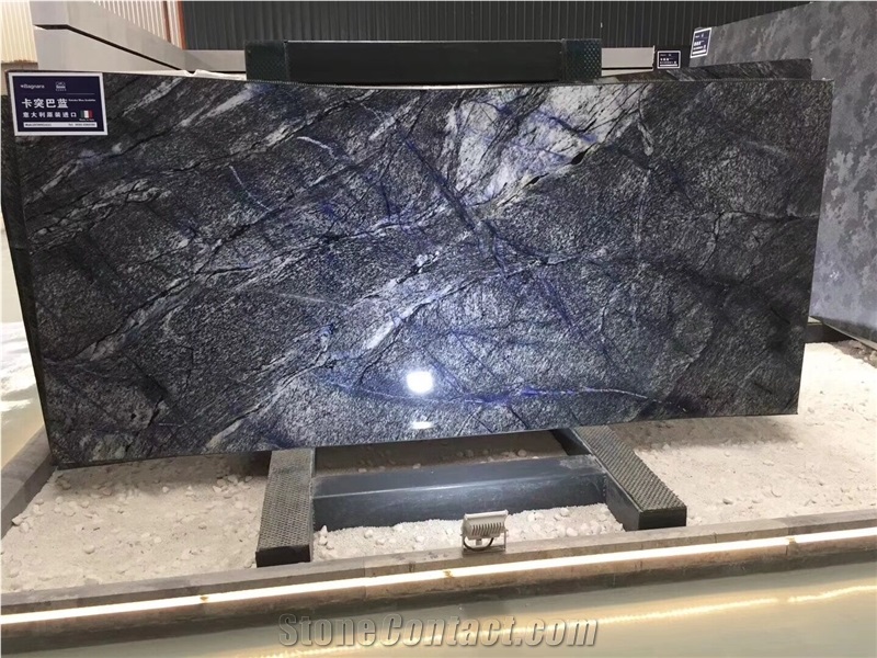 Van Gogh Blue Granite Polished Tiles Slabs From China