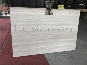 Own Factory White Wooden a Grade Honed Marble Slabs and Tiles