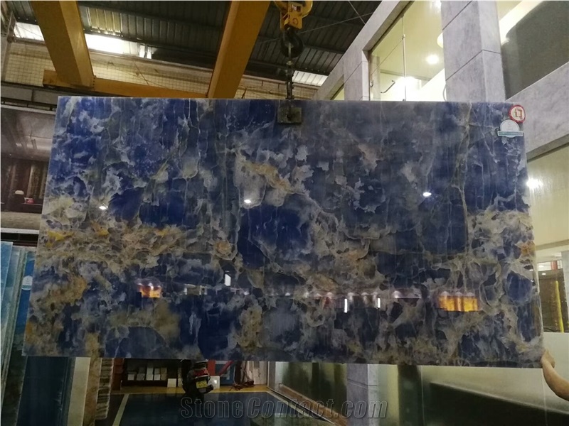 Blue Onyx Waterjet Mosaics for Luxury Villa Wall and Floor Covering
