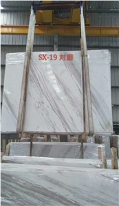 Book Matched Jazz White Marble for Wall and Floor Covering Slabs & Tiles, Volakas White Marble Tiles