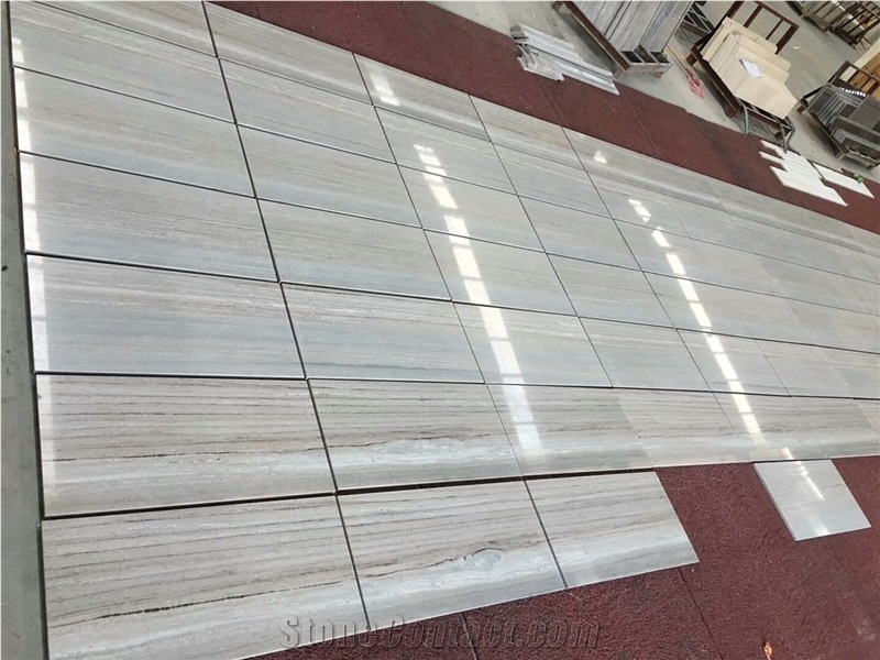 China Blue Wood Vein Polished Walling Tile, Beige Wooden Grain Tiles