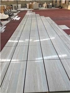 China Blue Wood Vein Polished Walling Tile, Beige Wooden Grain Tiles