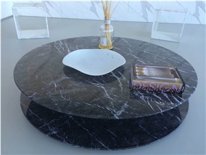 Dark Grey Fantasy Marble Slab for Tables