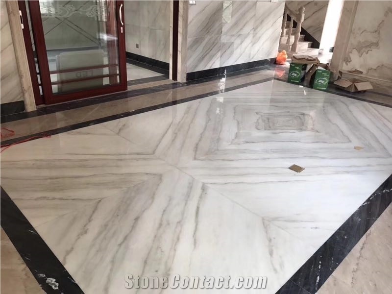 Guangxi White Marble Book Matched