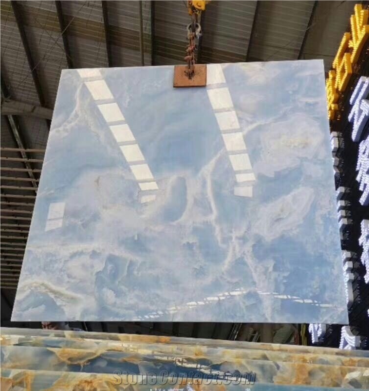 Sky Blue Onyx Backlight for Wall and Floor Covering/Tiles/Cut to Szie