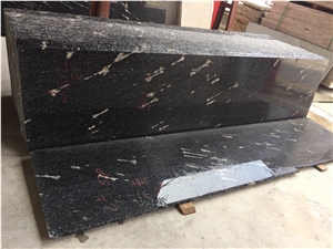 Star Black Granite Slab for Wall and Floor Covering