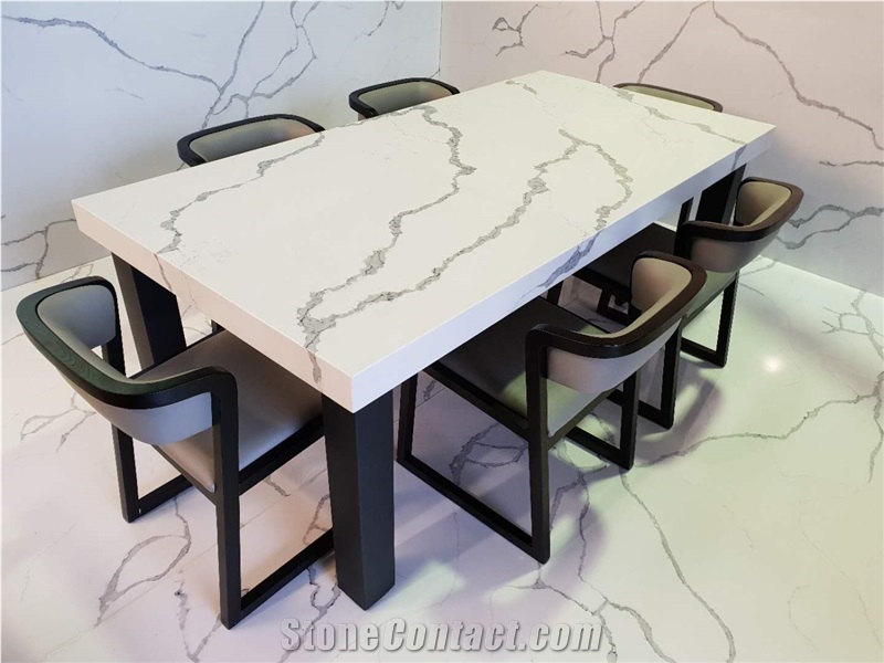 White Engineering Stone Dining Tabletop/Coffee Tabletop