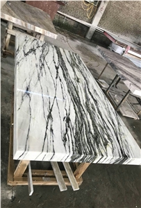 White Jade Wood Marble for Dining Tabletop/Countertop/Desk