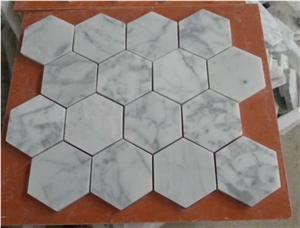 White Marble Mosaics for Walling Tile Polished Surface