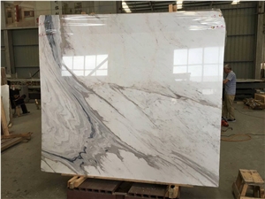 White Volakas Marble Book Match for Home Building Decorative Slabs & Tiles, Jazz White Marble Tiles