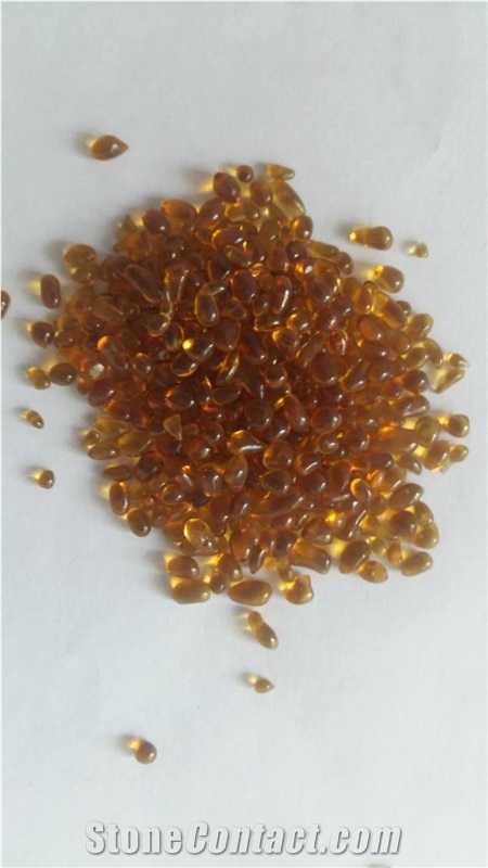 Amber Glass Bead for Decoration