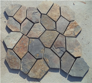 Exterior Garden Slate Landscaping Paving Stone Mosaic Medallion