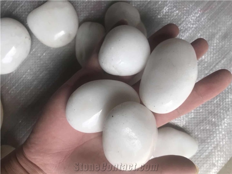 High Polished White Pebble Stone