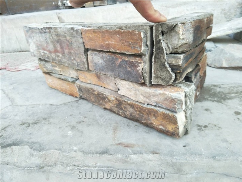 Rusty Slate Cement Ledge Stone for Wall Cladding
