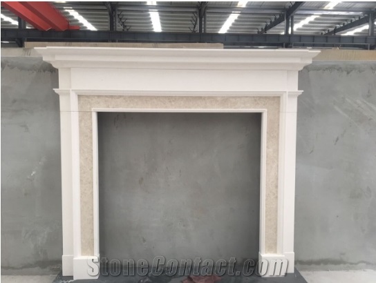 Aegean Limestone Simple Uk Style Fireplaces Mantel