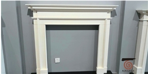 Aegean Limestone White Fireplaces Mantel Surrounds