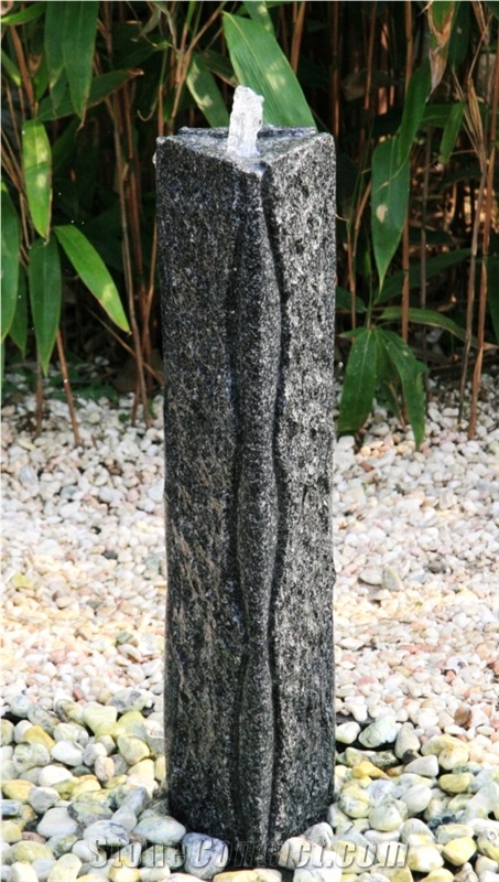 Black Granite Candles Outdoor Garden Sculpture