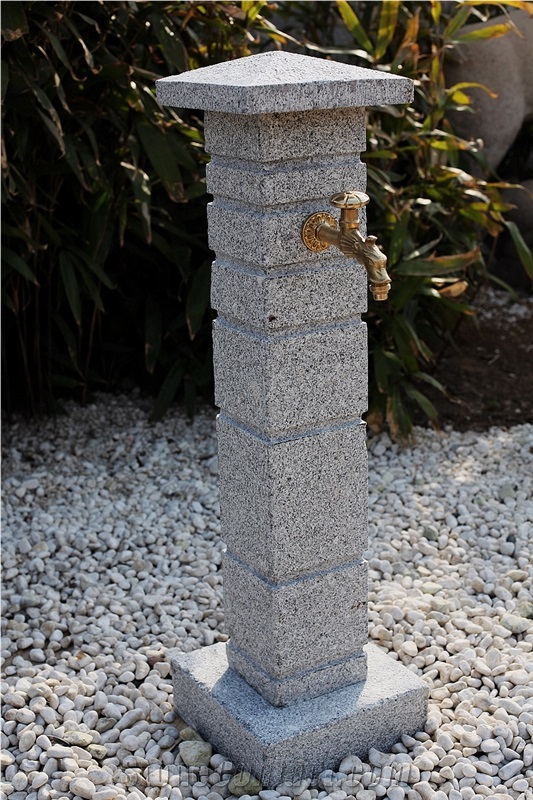 Granite Water-Tap Outdoor Garden Sculpture