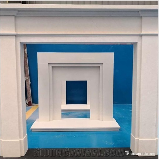 White Jade Marble Fireplaces Mantel Hearth