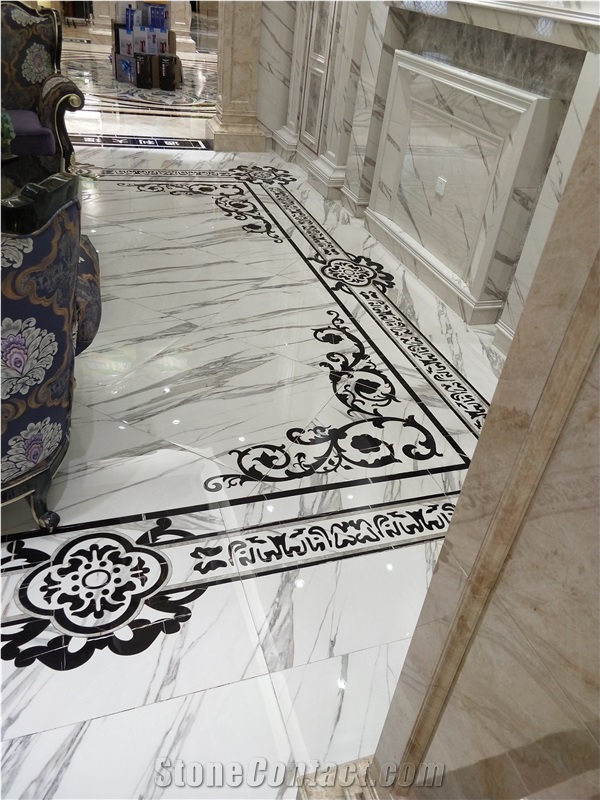 Decorative Waterjet Medallion Ceramic Floor Tile