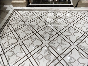 Decorative Waterjet Medallion Ceramic Floor Tile