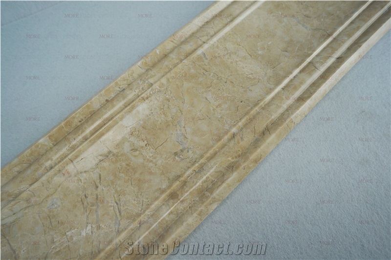 Moreroom Stone Wall Decor Beige Marble Artistic Skirting & Moulding