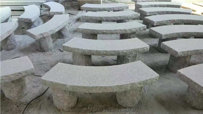 G603 Granites Stones Benches, Granites Curved Bench, Arch Benches