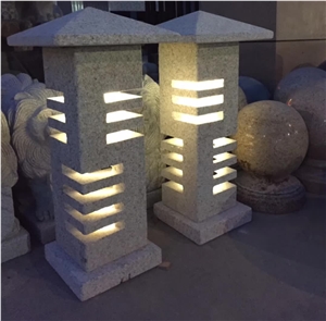Solar Granites Stones Lanterns Lamps Garden Lights Landscaping